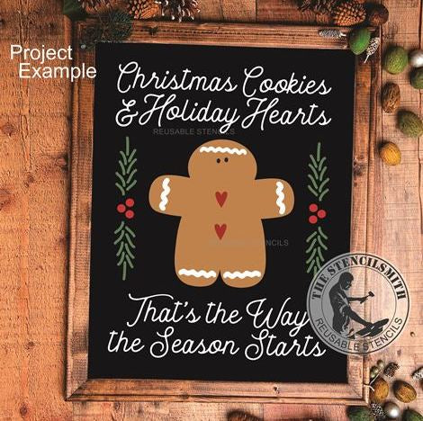 9762 Christmas Cookies & Holiday Hearts Stencil