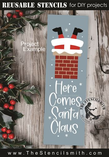 9764 Here comes Santa Claus stencil - The Stencilsmith
