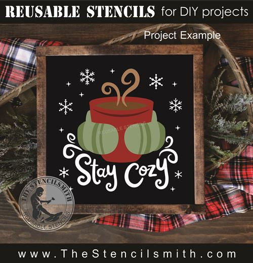 9776 stay cozy mittens stencil - The Stencilsmith