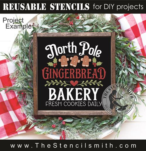 9778 North Pole Gingerbread Bakery stencil - The Stencilsmith