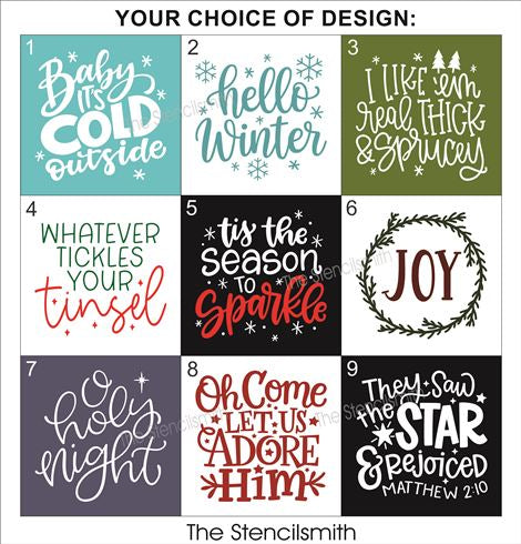 9781 Christmas mini stencils - The Stencilsmith
