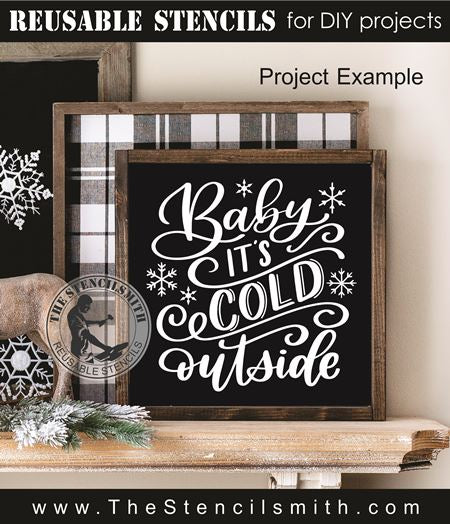 9782 Baby it's cold outside stencil - The Stencilsmith