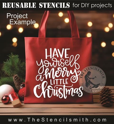 9783 have yourself a merry little christmas stencil - The Stencilsmith