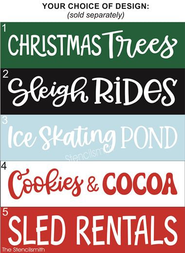 9789 Christmas directional stencils - The Stencilsmith