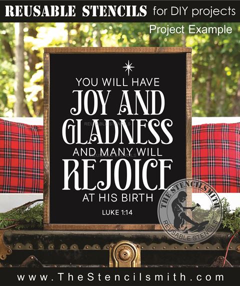 9793 Rejoice at His birth stencil - The Stencilsmith