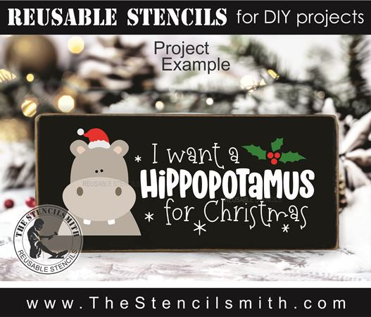 9795 I want a hippopotamus stencil - The Stencilsmith