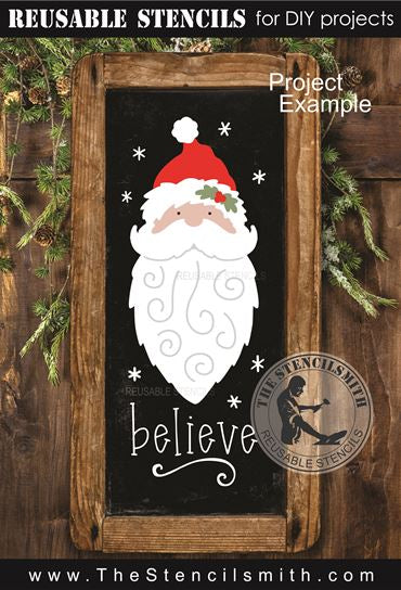 9800 Believe santa stencil - The Stencilsmith