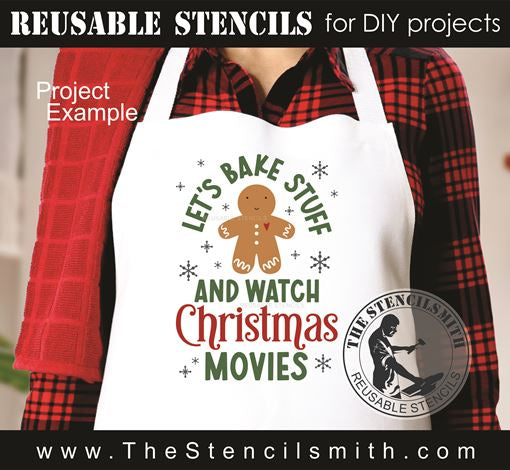 9806 Let's bake stuff and watch stencil - The Stencilsmith