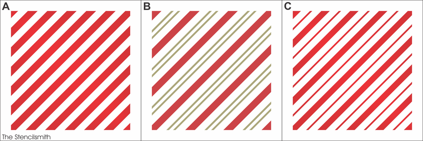 9807 Candy Cane Stripe Stencils