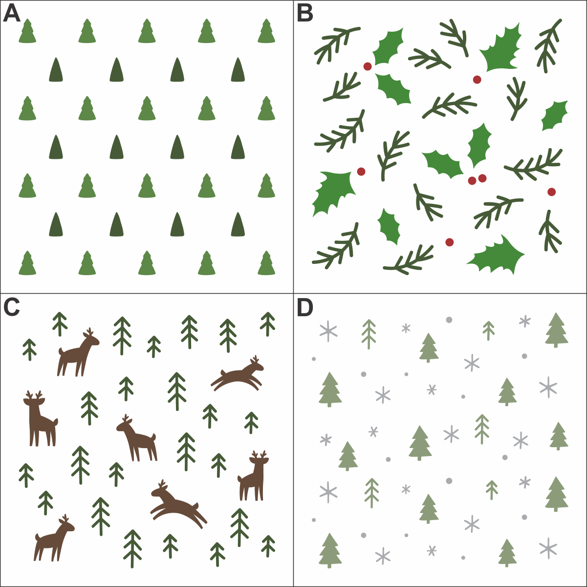 9808 Winter Pattern Stencils