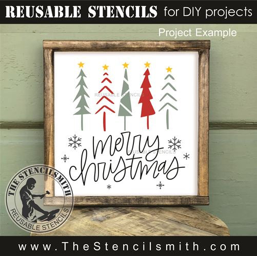 9809 Merry Christmas stencil - The Stencilsmith