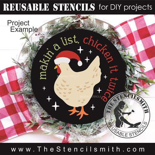 9822 makin' a list chicken it twice stencil - The Stencilsmith