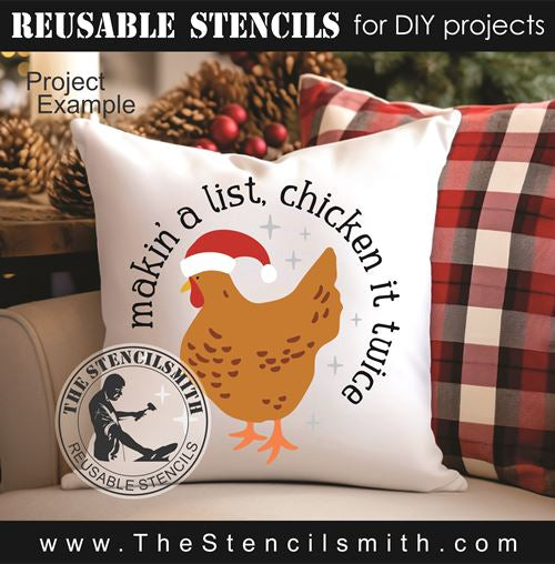 9822 makin' a list chicken it twice stencil - The Stencilsmith