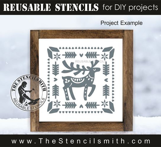 9830 Nordic Deer Decorative Stencil - The Stencilsmith