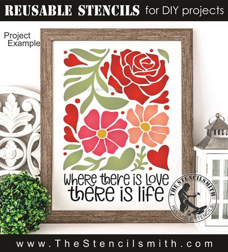 9838 where there is love stencil - The Stencilsmith