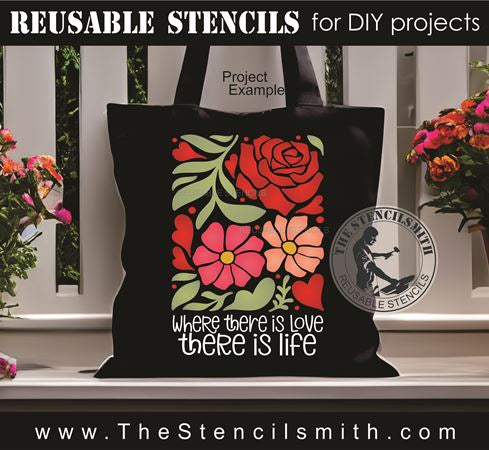 9838 where there is love stencil - The Stencilsmith