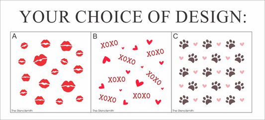 9841 Valentine Pattern Stencils - The Stencilsmith