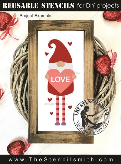 9842 - Love Gnome stencil - The Stencilsmith