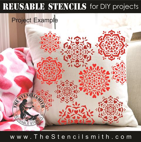 9849 Heart Mandala Stencils - The Stencilsmith