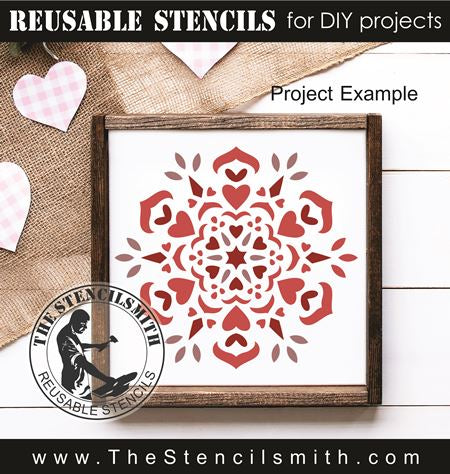 9849 Heart Mandala Stencils - The Stencilsmith