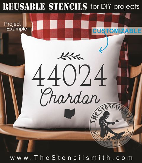 9851 Zip Code City stencil - The Stencilsmith