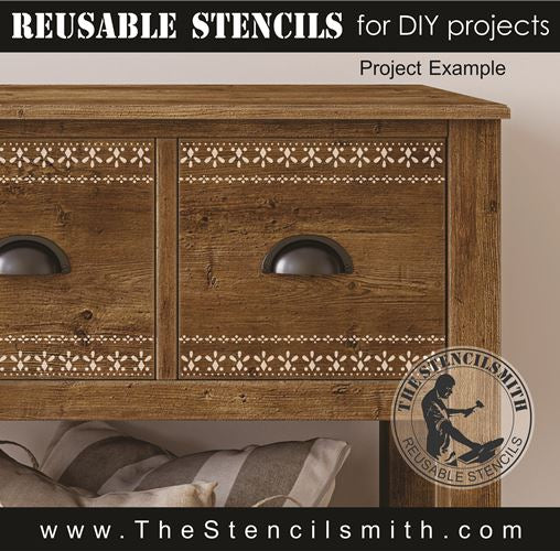 9857 Lace and Eyelet Border Stencils - The Stencilsmith