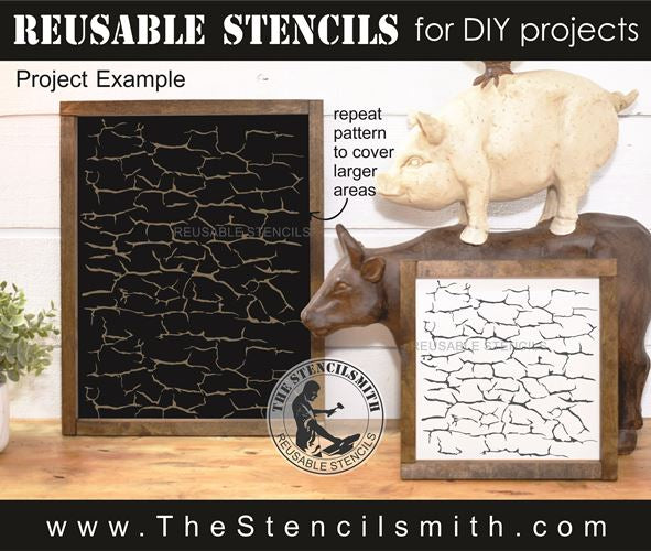 9862 Crackle Background Stencil - The Stencilsmith