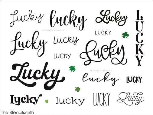 9869 Lucky Collection stencil - The Stencilsmith