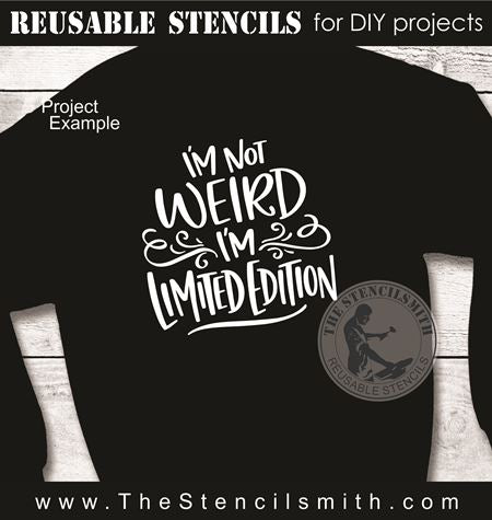 9878 I'm Not Weird Stencil - The Stencilsmith