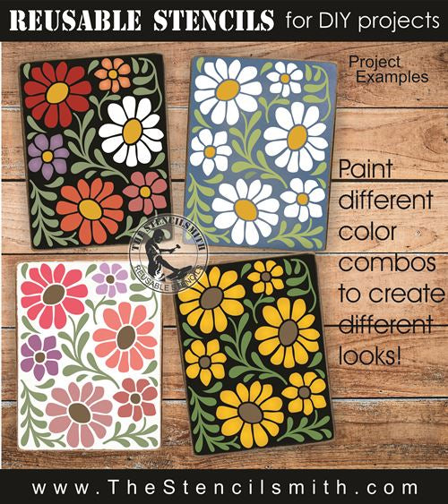 9884 Decorative Floral Stencil - The Stencilsmith