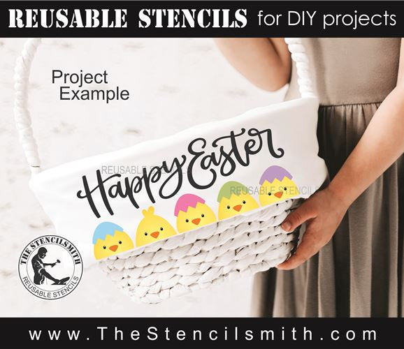 9904 Happy Easter Chicks Stencil - The Stencilsmith