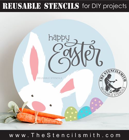 9908 Happy Easter Bunny Stencil - The Stencilsmith