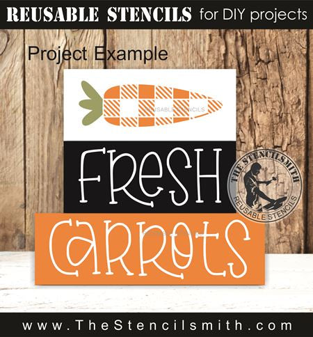9915 Fresh Carrots Block Set Stencils - The Stencilsmith