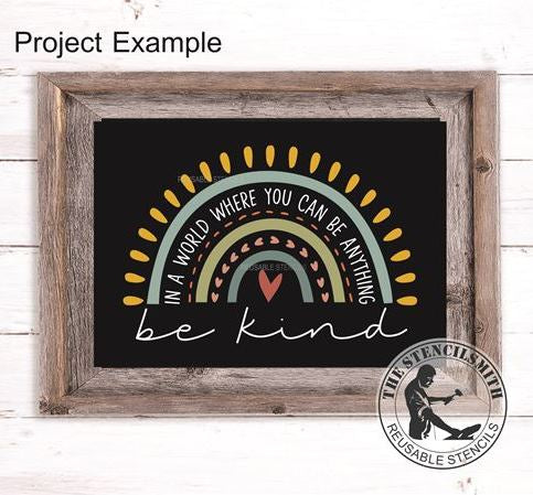 9920 Be Kind Rainbow Stencil - The Stencilsmith