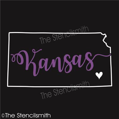 9921 Kansas (State Outline) Stencil - The Stencilsmith