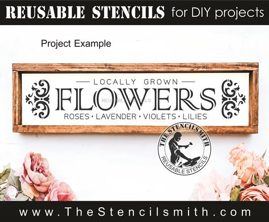 9929 Locally Grown Flowers Stencil - The Stencilsmith