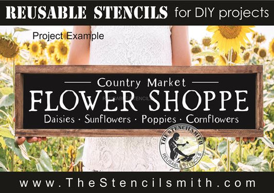 9930 Country Market Flower Shoppe Stencil - The Stencilsmith