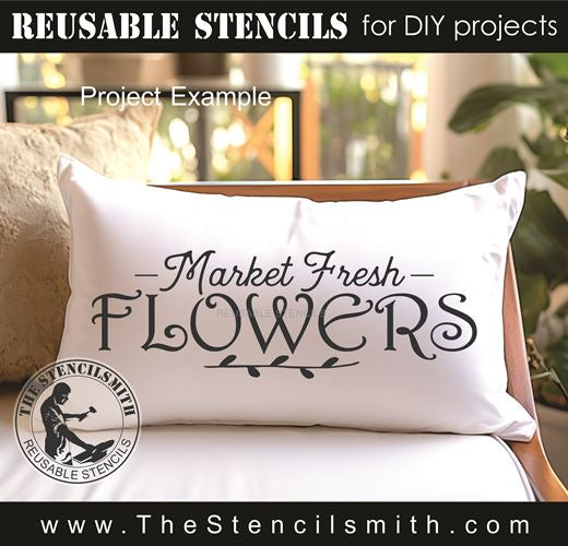 9933 Market Fresh Flowers Stencil - The Stencilsmith