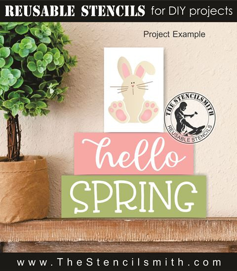 9942 Hello Spring Block Set Stencils - The Stencilsmith