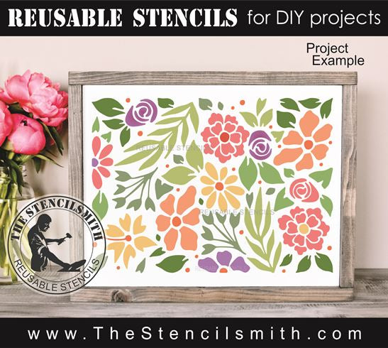 9948 Decorative Floral Stencil - The Stencilsmith