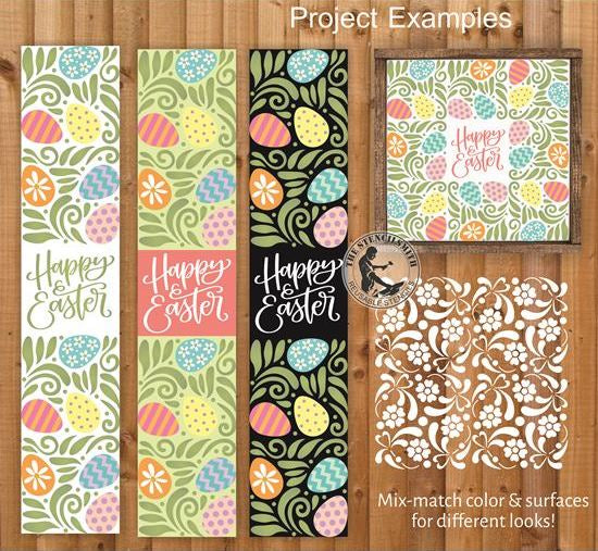 9954 Happy Easter Pattern Stencil Set - The Stencilsmith