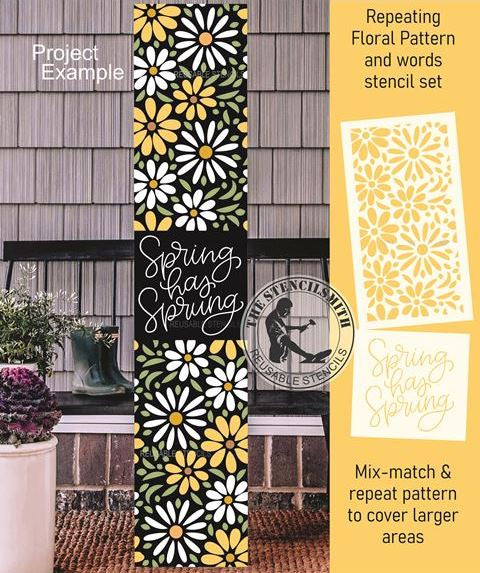 9956 Spring Has Sprung Pattern Stencil Set - The Stencilsmith