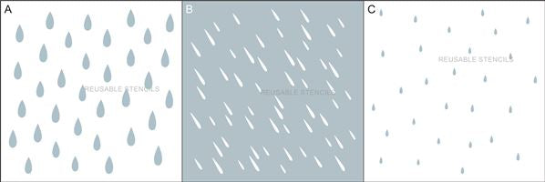 9957 Raindrop Pattern Stencils - The Stencilsmith