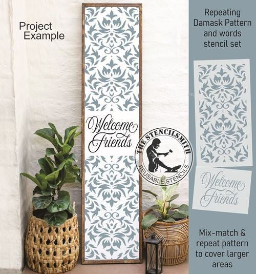 9958 Welcome Friends Pattern Stencil Set - The Stencilsmith