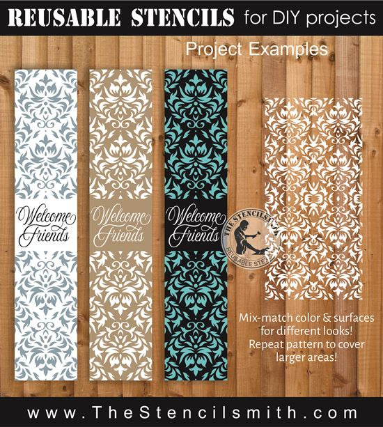 9958 Welcome Friends Pattern Stencil Set - The Stencilsmith