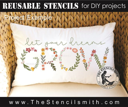 9962 Let Your Dreams Grow Stencil - The Stencilsmith