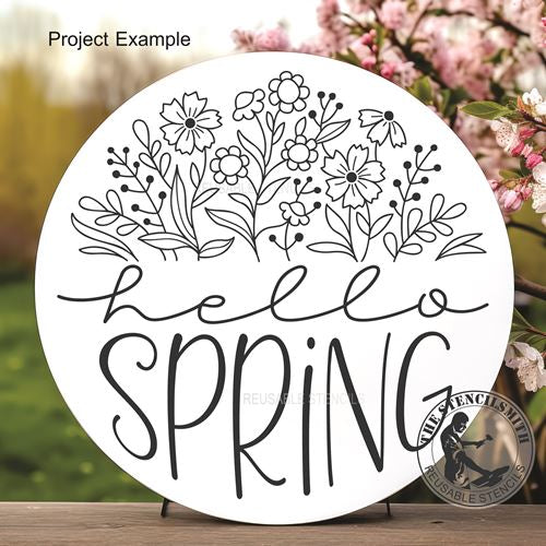 9979 Hello Spring Stencil - The Stencilsmith