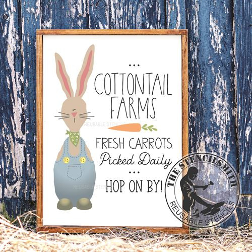 9980 Cottontail Farms Stencil - The Stencilsmith