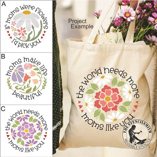 9986 Floral Mother Stencils - The Stencilsmith