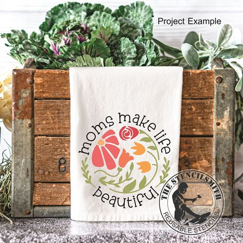 9986 Floral Mother Stencils - The Stencilsmith